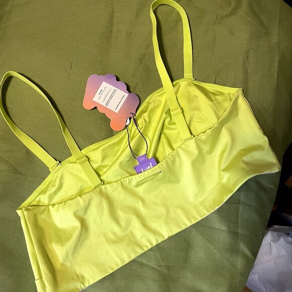 NWT Yitty Yellow Headliner Shaping Open Bust Thong Bodysuit and Bandeau Bra Set - Picture 6 of 10